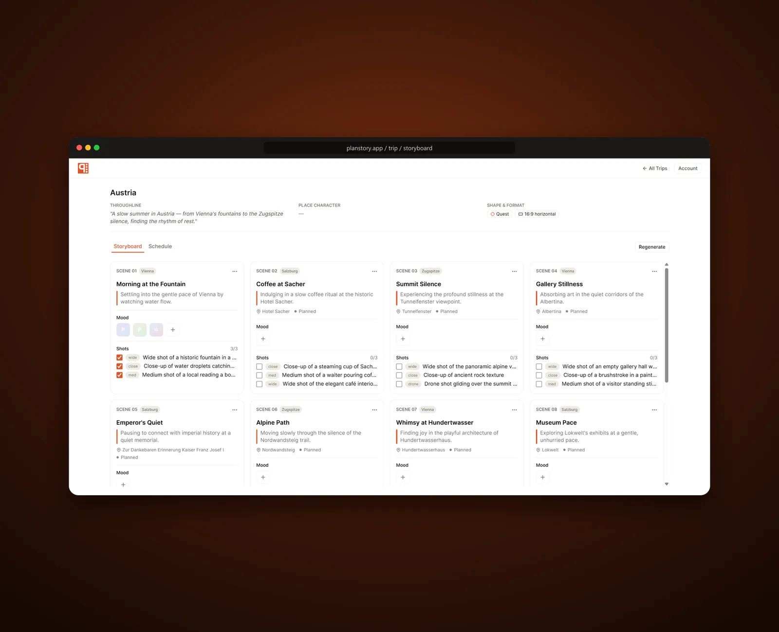 PlanStory: Storyboarding & Production Planning Studio for Travel Creators
