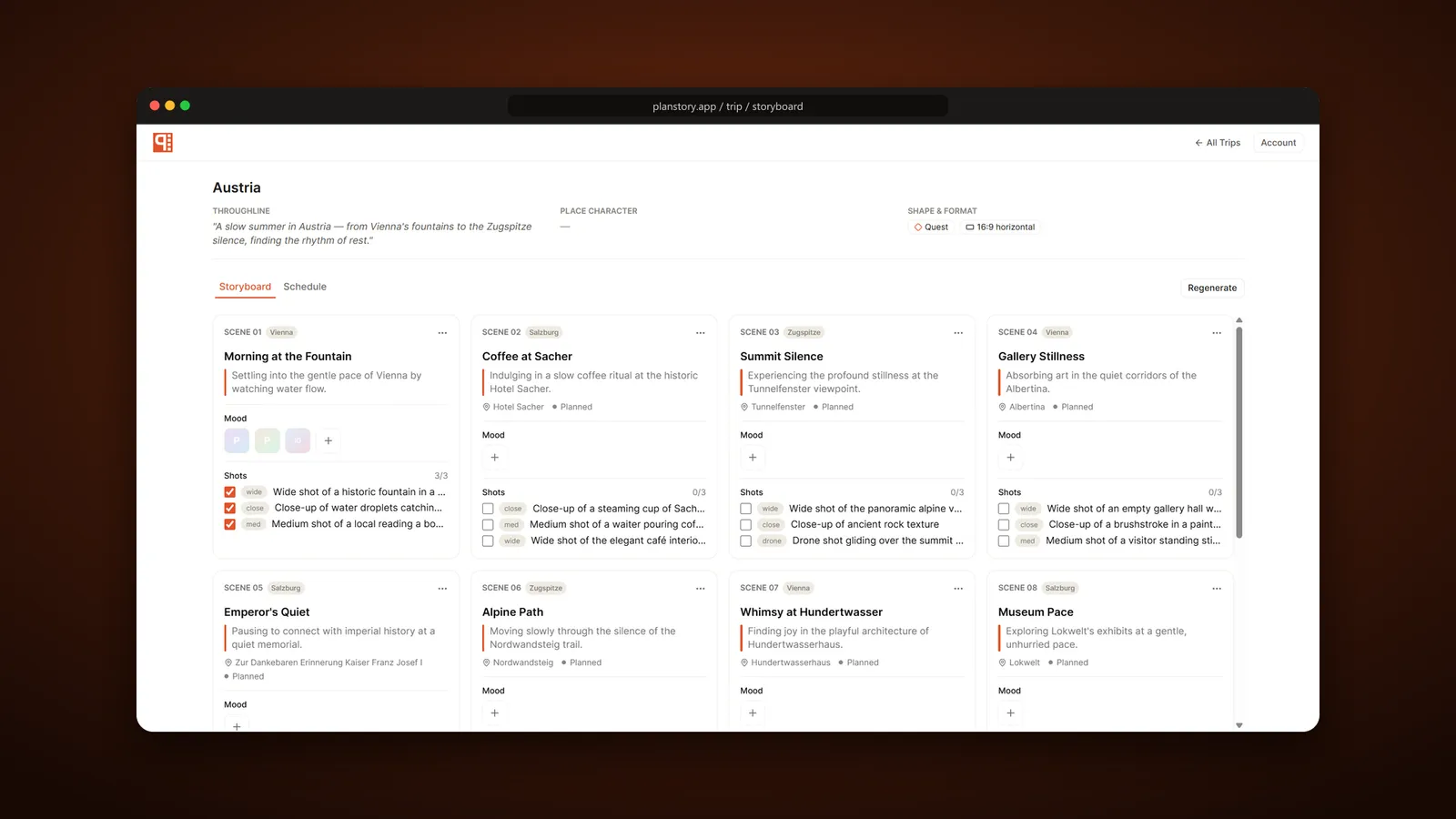 PlanStory screenshot 1