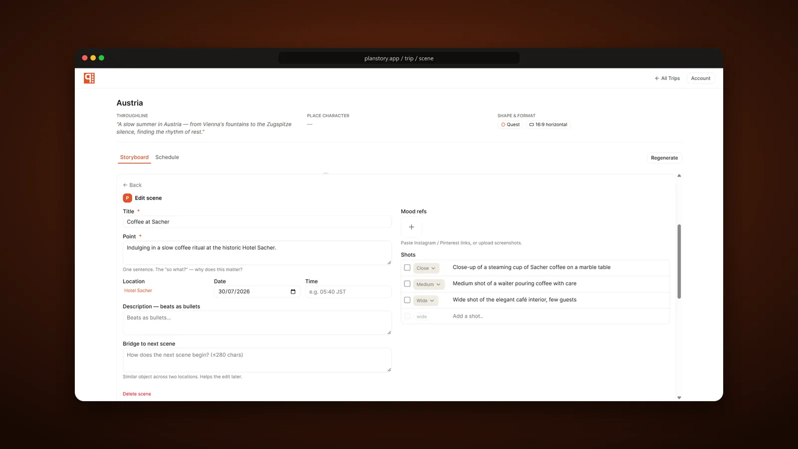 PlanStory screenshot 2